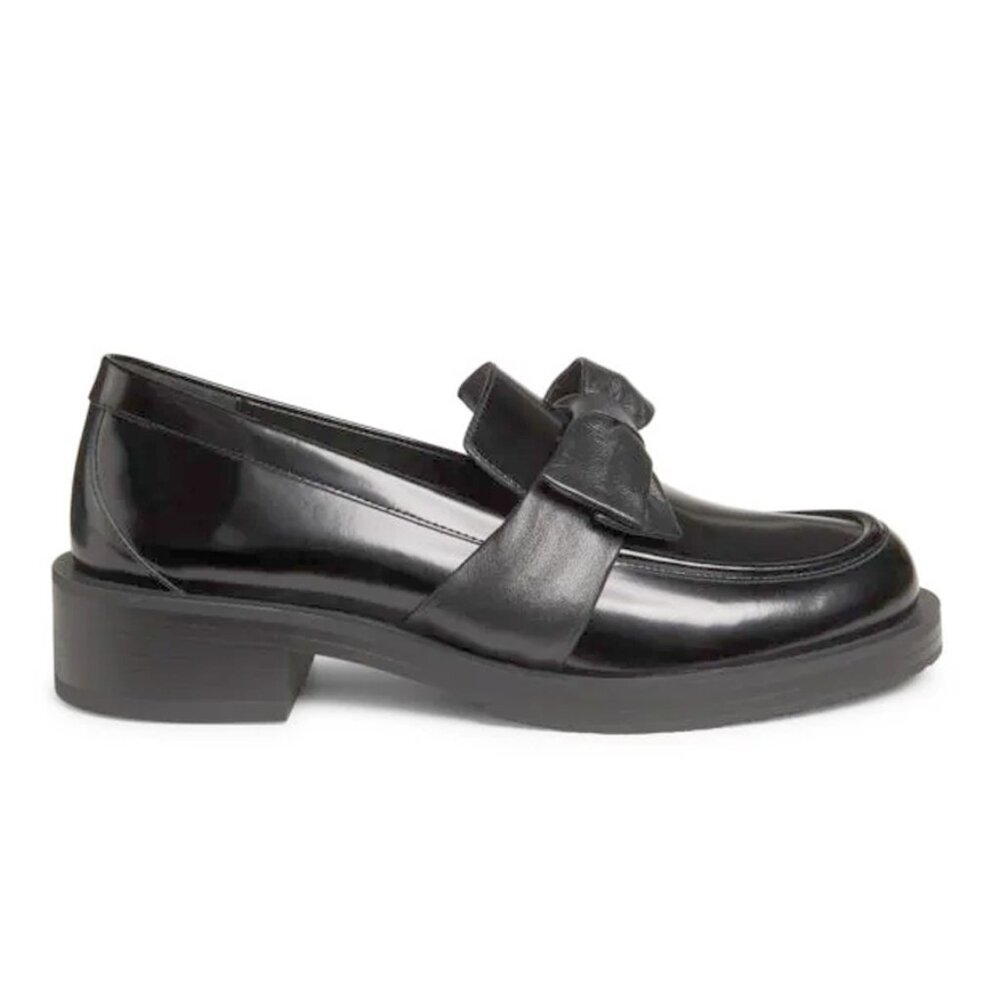 Stuart Weitzman Sofia Bold Leather Bow Loafers Nw… - image 3